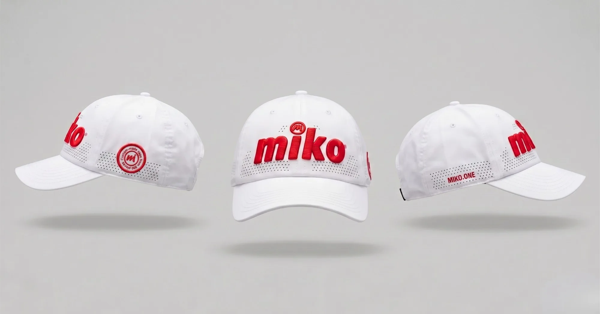 Corporate Fashion – miko® weiße Cap mit Stickerei