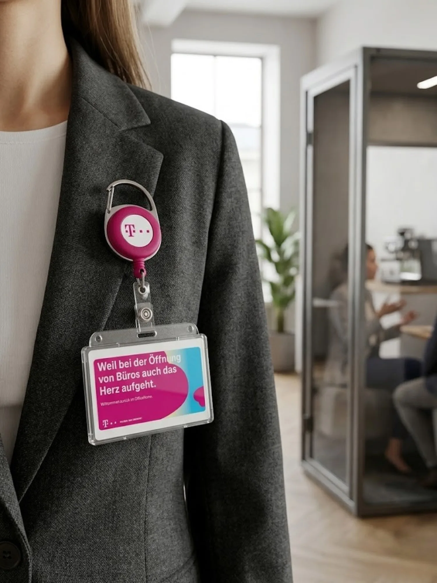 Werbeartikel – Telekom Lanyard Ausweishalter
